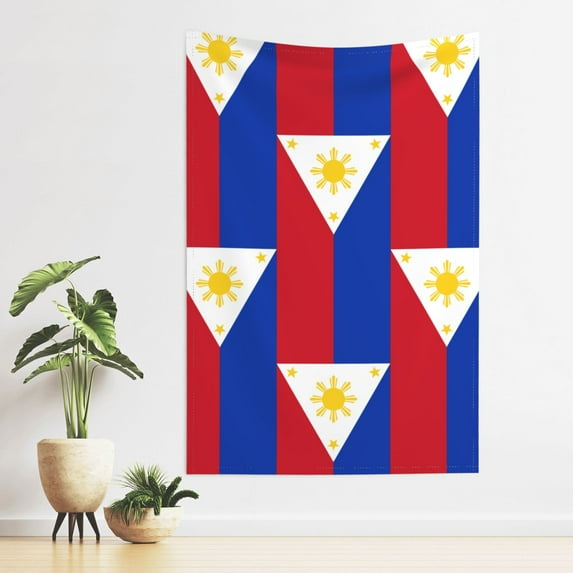 Flag Of The Philippines Tapestry For Bedroom Dorm Living Room Funny Wall Tapestries 60"X40"
