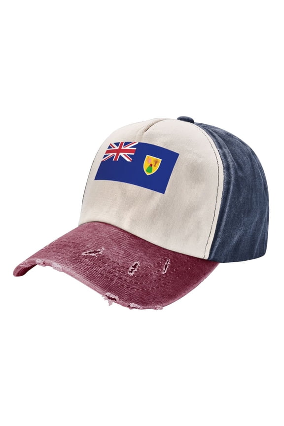 Flag Of The Turks And Caicos Island Distressed Baseball Cap Dad Hats for Men Women Vintage Trucker Hat Low Profile Ball Caps