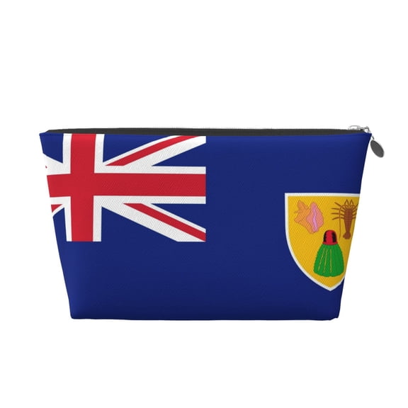 Flag Of The Turks And Caicos Island Handbag Purse Tote Organizer Zipper Closure Cosmetic Pouch Bag For Travelling
