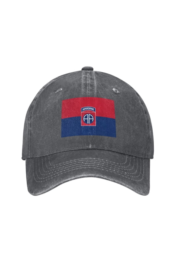 Flag Of The U.S. Army 82nd Airborne Division Cowboy Hat Baseball Hat Trucker Hat For Men Women Retro Denim Hats Baseball Cap Dad Hat