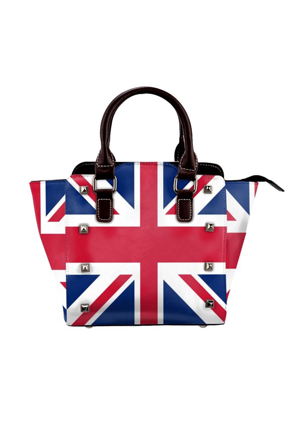 Flag Of The United Kingdom Rivet Fashion One-Shoulder Women's Handbag Tote Bag