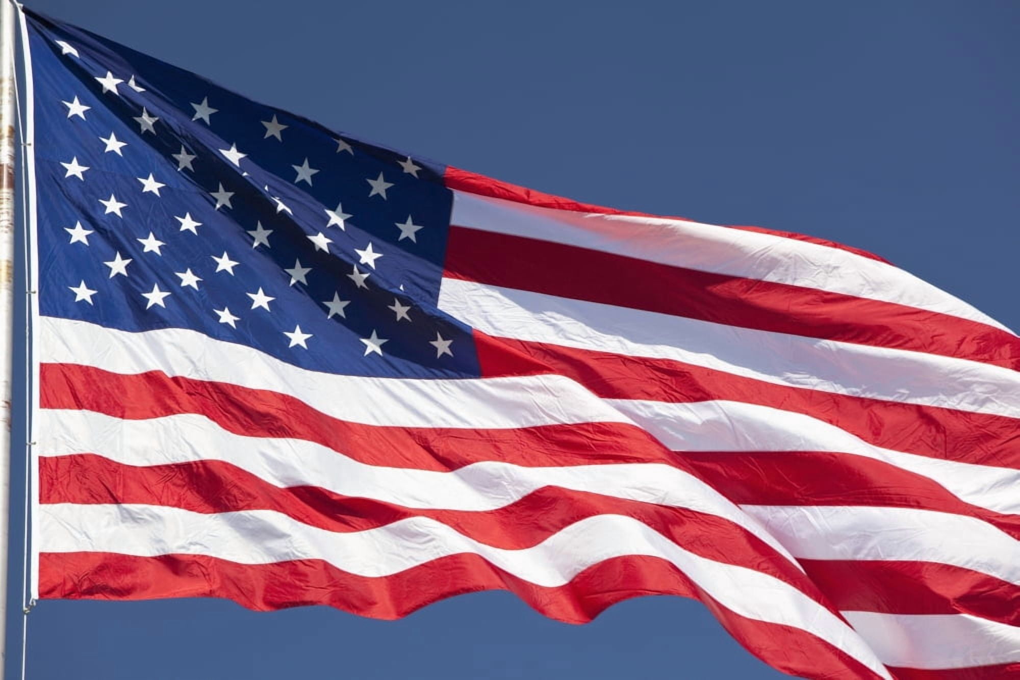 Flag Of The United States Of America Canvas Art - Craig Tuttle Design Pics (38 x 24)
