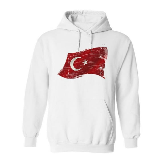 Flag Of Turkey Hoodie Men -Image by Shutterstock, Male x-Large