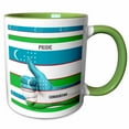 thumbnail image 1 of 3drose, Flag of Uzbekistan Thumbs Up Pride, 11oz Two-tone Green Mug, 1 of 6