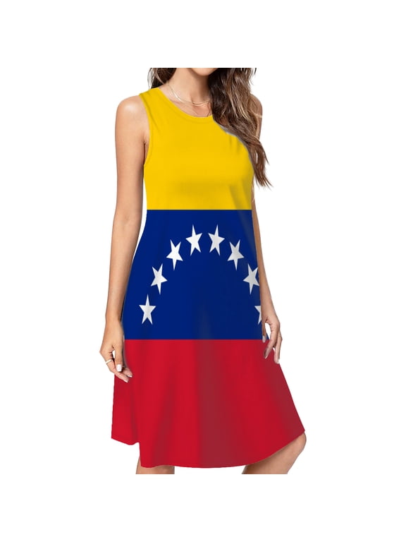 Flag Of Venezuela Dress Elegant Party Dresses Evening Dresses Women Dress Sleeveless Dress Ladies Dresses