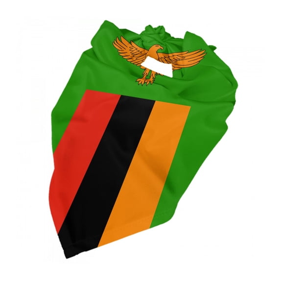 Flag Of Zambia Dog Bandanas Triangle Dog Scarfs For Small Medium Large Dogs And Cats