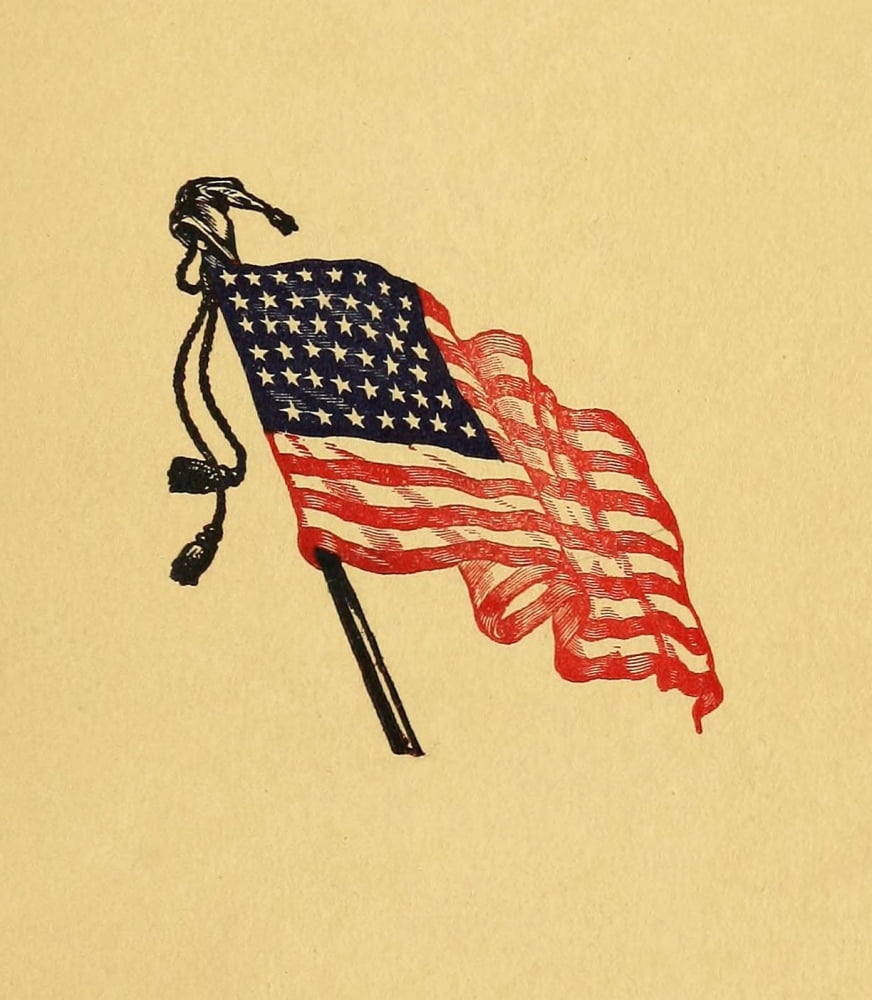 Flag Origin of the Stars & Stripes 1916 American Flag Canvas Art - (24 x 36)