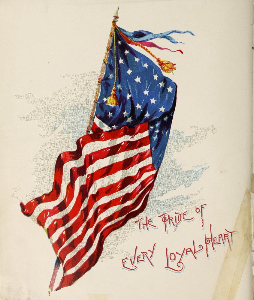 Flag Our Countrys Flag 1890 US Flag Canvas Art -  (24 x 36)