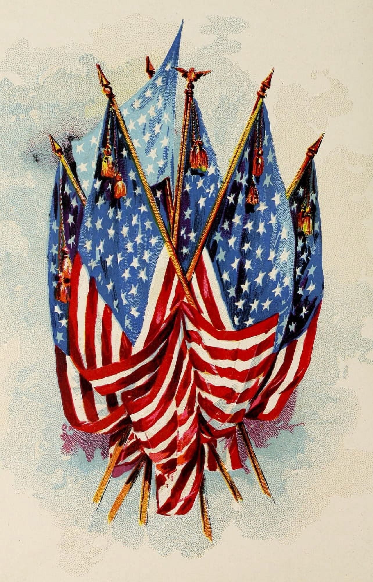 Flag Our Countrys Flag 1890 US Flags Canvas Art - (18 x 24)