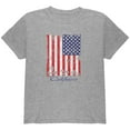 thumbnail image 1 of Flag Palm Trees California Golden State Youth T Shirt Heather Youth X-SM, 1 of 1