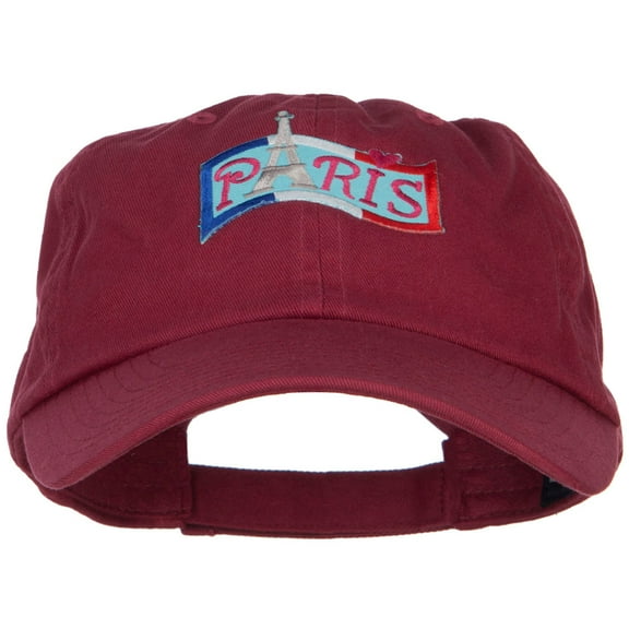 Flag Paris Patched Low Profile Cap - Wine OSFM