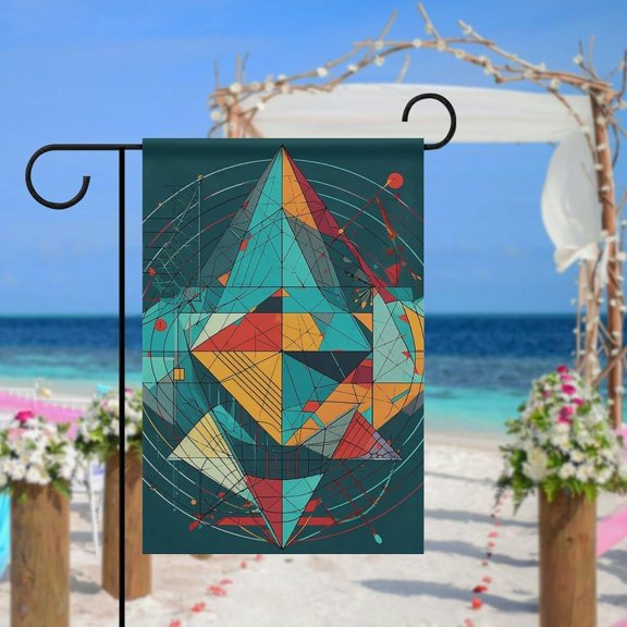 Flag Personalized Garden Flag 12 X 18 in Hanging Flag Funny Yard Flag Double Sided Geometric Patterns Seasonal Flags Holiday Banner With Metal Grommets For Indoor Outdoor Party