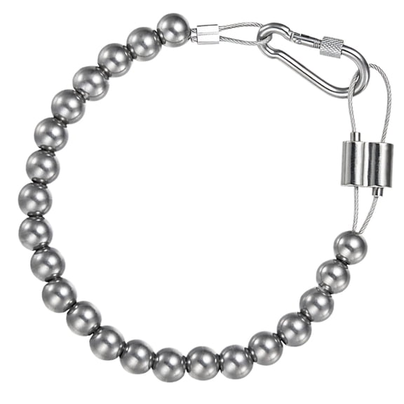 Flag Pole Beaded Retainer Ring, 304 Stainless Steel, 1 In / 2.5 Cm, Flag Weights for Windy Days, 0.62 Lbs / 280 G, Anti-Rust, Anti-Fading, Beaded Chain for Indoor & Outdoor Flag Pole