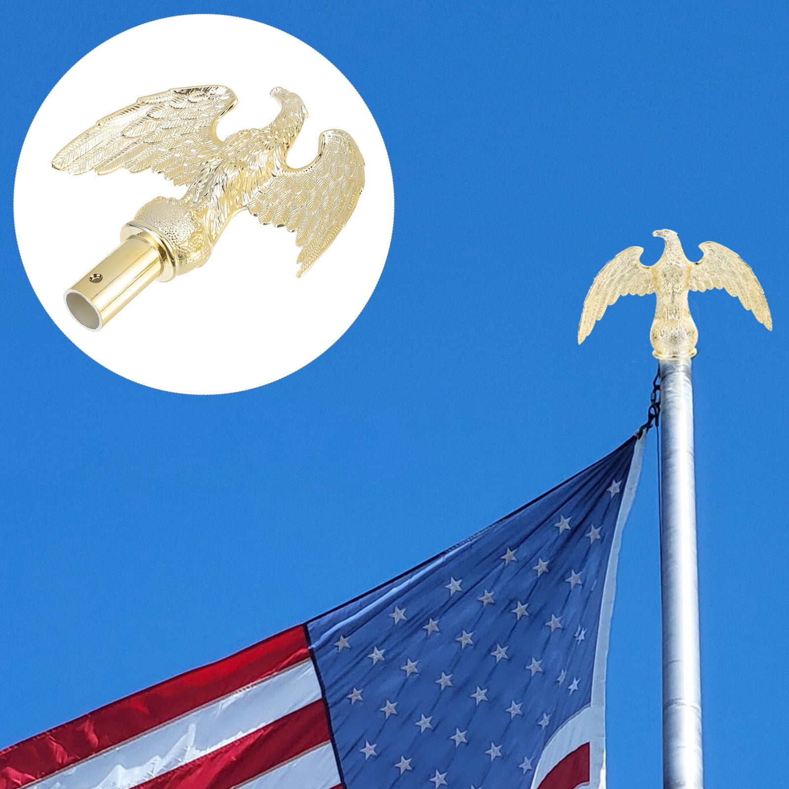 Flag Pole Eagle Topper Ornament Decorative Eagle Finial Flag Pole Eagle Adornment