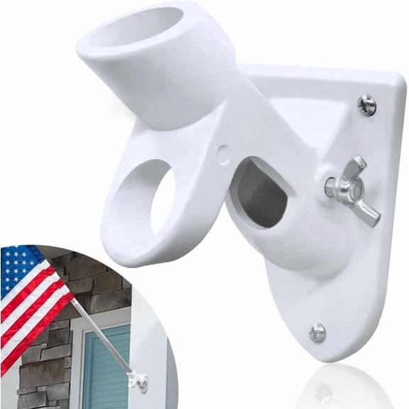 Flag Pole Holder 1'' Two-Position Aluminum Mounting Bracket For House Premium