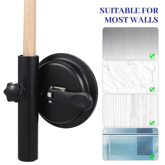 Black Adjustable Aluminum Flagpole Bracket with Simple Design for Easy Installation and Secure Fixing