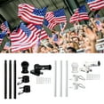 thumbnail image 1 of Flag Pole Kit Thickened Stainless Steel Outside Porch Wall Flagpole Entangle Free Rotating Flag Pole Rings Adjustable Multi-Positions Bracket Holder, 1 of 8