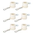 thumbnail image 1 of Uxcell  Flag Pole Rings Mounting Clips Rotating Fasteners 6 Pack White 19mm x 27mm, 1 of 5