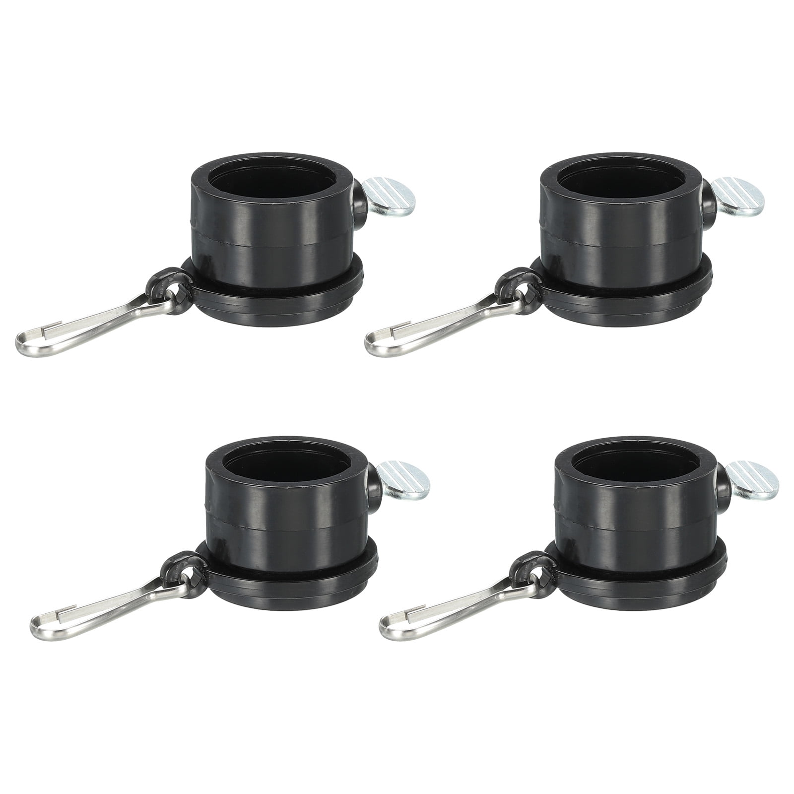 Flag Pole Rings Mounting Clips Rotating Fasteners 26mm x 27mm Black