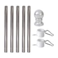 thumbnail image 1 of Flag Pole Tangle-Free Metal Weather-resistant Outdoor Flagpole Easy Assembly Segmented Flag Poles for Porch Boat Residential Houses, 1 of 8