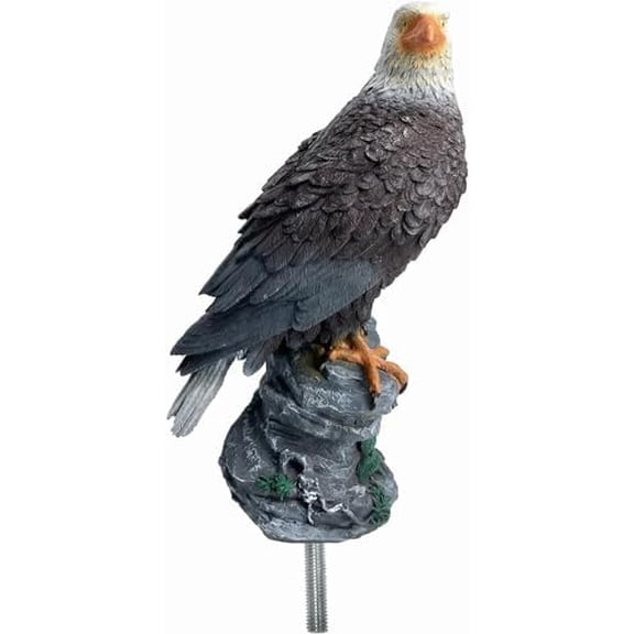 Flag Pole Topper, Eagle for Flagpole Topper, Durable Resin Construction, Standing & Hand-Painted Design, 2-in-1 Indoor and Outdoor Decor Eagle Topper for Showcasing Your Pride and Patriotism