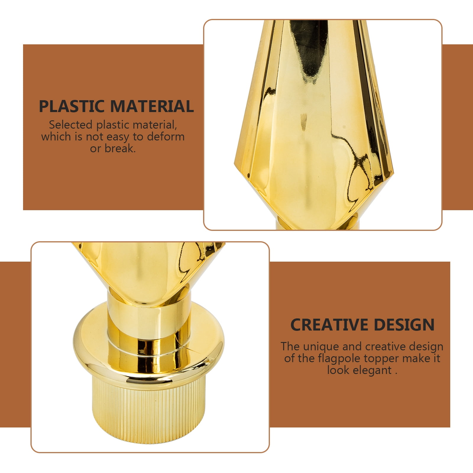 Flag Pole Topper Flagpole Head Ball Ornament Finial Replacement Flappole Hall American Toppers