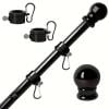 Flag Pole kit for Outside House - 6FT Tangle Flagpole Kit for American Flag - 3x5/4x6 Flags Heavy Garden flagpole-Professional Metal Flag Pole for House truck in a parade Garden Yard Residential