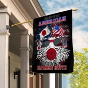 Flag Proud American Japanese Root U.S Japan Friendship Garden Flag, Double-Sided Decorative Outdoor Flag, Patriotic Polyester Yard Flag 12 x 18 in