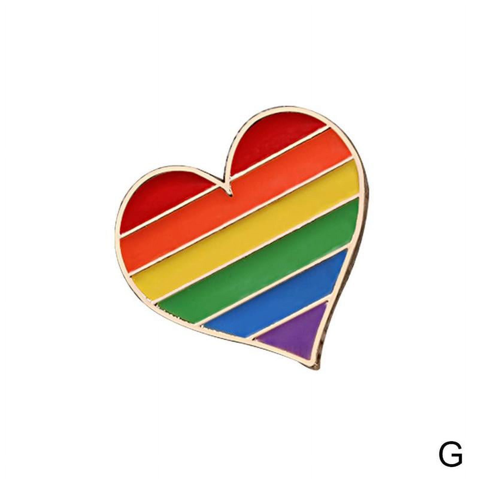 Flag Rainbow Heart Brooch Peace And Love Enamel Pins Clothes Bag Lapel Pin Pride Icon Badge Unisex Jewelry Gift J8Q2 - image 1 of 1