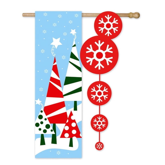 Flag, House Size Flag, Snowy Lane SAB