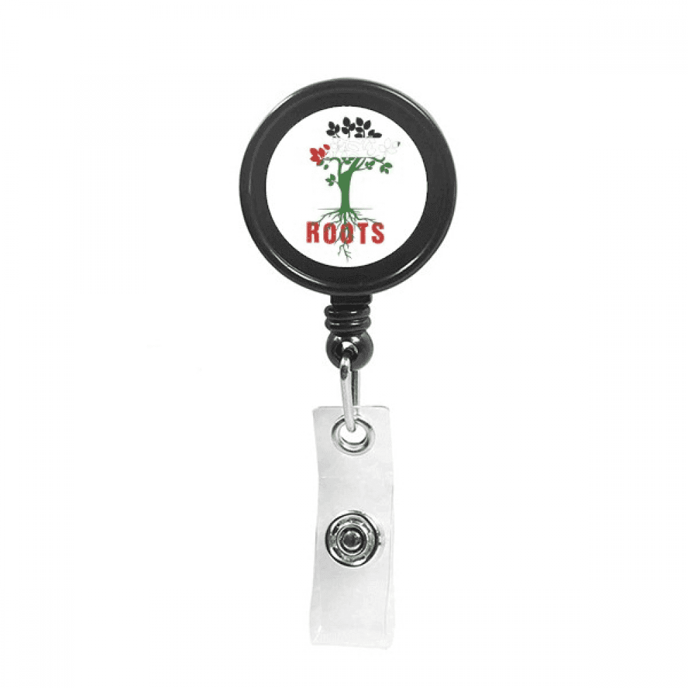Flag Root Faly Palestine Retractable Keychain Badge Holder ID Badge
