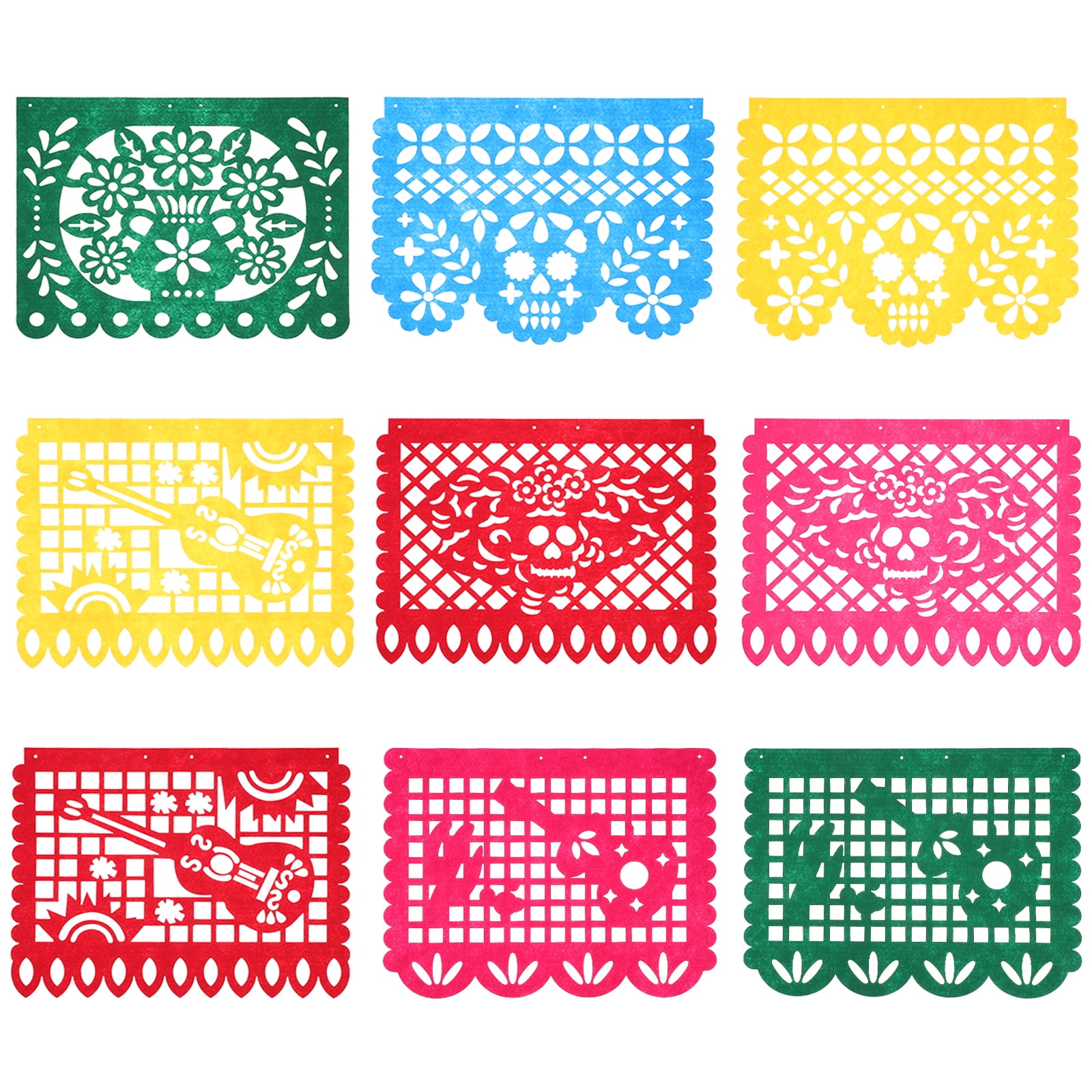 Hemoton 1 Set Mexican Party Banner Fiesta Decorative Banner Reusable Day of the Dead Decoration Party Supply