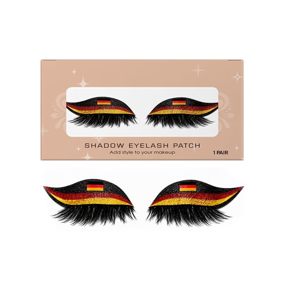 Flag Shaped False Eyelashes, Ultra Soft All Day Wear Layered Lifting Easy Apply Reusable Design, Daily Party Cosmetic Accessory for Makeup Beginner Artist Use