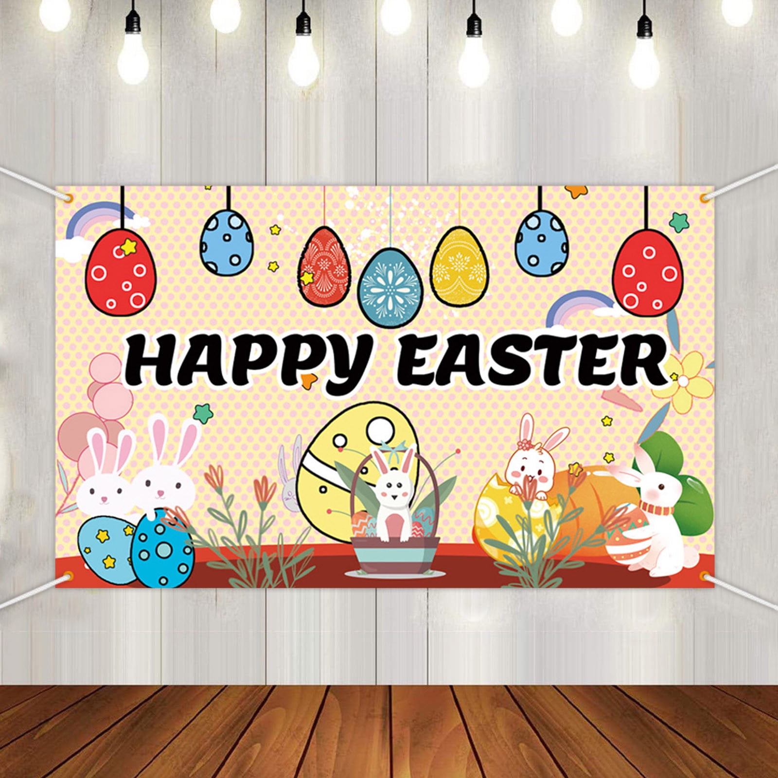 Flag Signs for Business Custom Easter Background Cloth Cute Cartoon ...