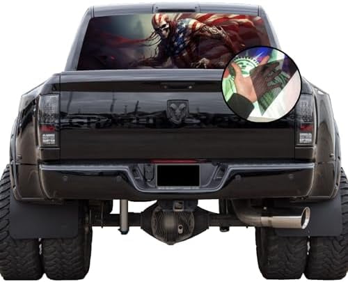 Flag Skeleton Skull Truck Back Window Graphics - Universal See Through ...