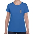thumbnail image 1 of Flag Stripes Military Graphic Women Royal Blue T-Shirt, Female x-Large, 1 of 4