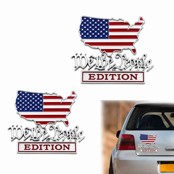 Flag Style Car Metal Emblem, Smooth Chrome Finish Solid Metal Durable Design, Auto Decorative Badge, Personalized Accessory for Automobile Body Exterior Fashion Decoration