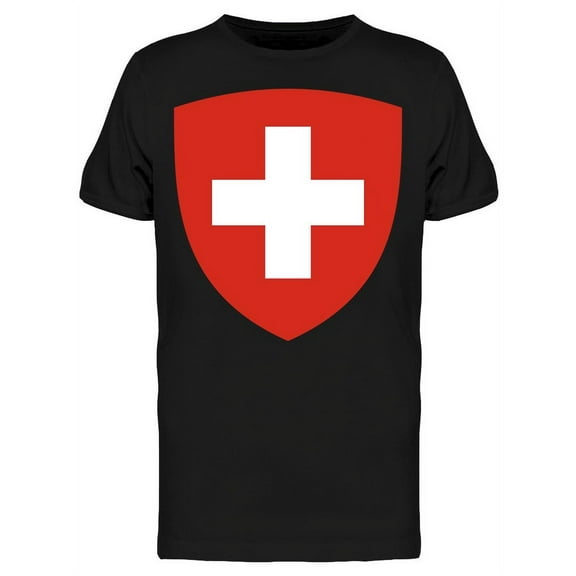 Flag Switzerland Emblem Design T-Shirt Men -Image by Shutterstock, Male Large