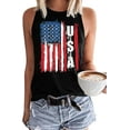 thumbnail image 1 of Flag Tank Tops for Women Stars Stripes T Shirt Sleeveless Patriotic Graphic Tees 4th of July Vest Tops Summer Tees, 1 of 5