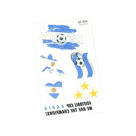 Flag Temporarystickers Sports Fans Face Body Stickers Waterproof Removable Flag Decals for Sports Events Party Carnival Game Decor