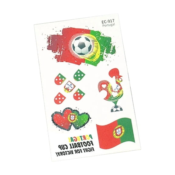 Flag Temporarystickers Sports Fans Face Body Stickers Waterproof Removable Flag Decals for Sports Events Party Carnival Game Decor