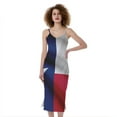thumbnail image 1 of Flag Of Texas Print Slim Fit Midi Cami Dress, American Flag Fashion Summer Maxi Sexy Casual Dress For Women. Gifts For Us Independence Day, 4Th Of July, 1 of 4