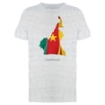 thumbnail image 1 of Flag Texture Cameroon Map Tee Men's -Image by Shutterstock, 1 of 1
