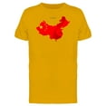 thumbnail image 1 of Flag Texture China Map T-Shirt Men -Image by Shutterstock, Male XX-Large, 1 of 2