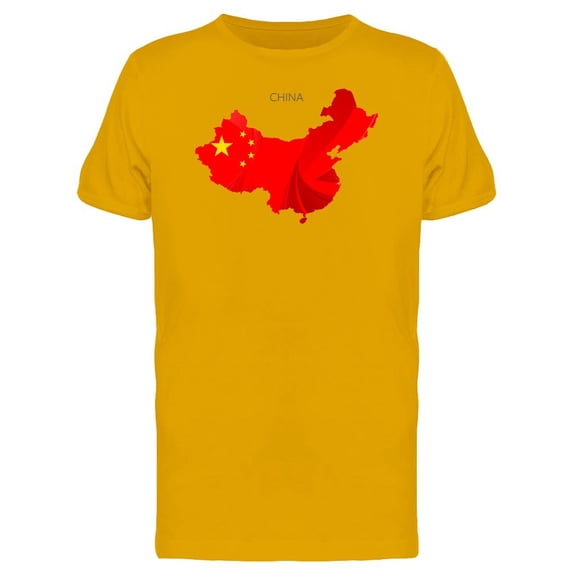 Flag Texture China Map Tee Men's -Image by Shutterstock