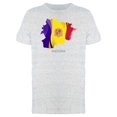 thumbnail image 1 of Flag Texture Map Of Andorra Tee Men's -Image by Shutterstock, 1 of 1