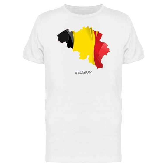 Flag Texture Map Of Belgium Tee Men's -Image by Shutterstock