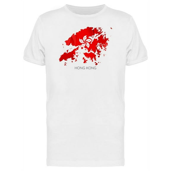 Flag Texture Map Of Hong Kong T-Shirt Men -Image by Shutterstock, Male Large
