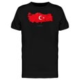 thumbnail image 1 of Flag Texture Map Of Turkey T-Shirt Men -Image by Shutterstock, Male Medium, 1 of 2