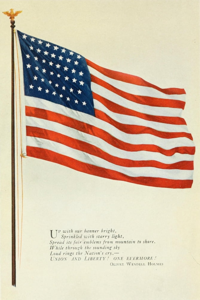 Flag The American Flag 1910 Old Glory Canvas Art - (24 x 36)